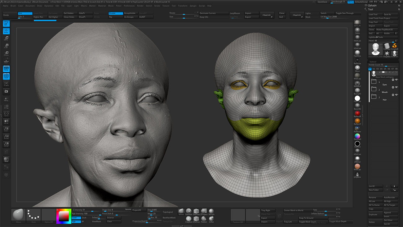 Download our Zbrush elf model female 3d sculpt